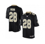 Men's Nike New Orleans Saints #28 B.W. Webb Limited Black Team Color NFL Jersey