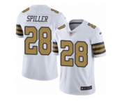 Men's Nike New Orleans Saints #28 C.J. Spiller Limited White Rush NFL Jersey