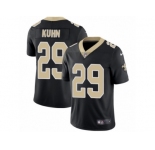 Men's Nike New Orleans Saints #29 John Kuhn Vapor Untouchable Limited Black Team Color NFL Jersey