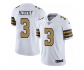 Men's Nike New Orleans Saints #3 Bobby Hebert Limited White Rush NFL Jersey