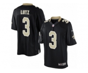 Men's Nike New Orleans Saints #3 Will Lutz Limited Black Team Color NFL Jersey