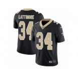 Men's Nike New Orleans Saints #34 Marshon Lattimore Limited Black Team Color NFL Jersey