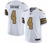 Men's Nike New Orleans Saints #4 Tom Savage Limited White Rush Vapor Untouchable NFL Jersey