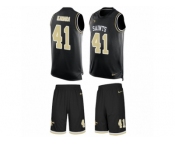 Men's Nike New Orleans Saints #41 Alvin Kamara Limited Black Tank Top Suit NFL Jersey