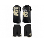 Men's Nike New Orleans Saints #42 Marcus Williams Limited Black Tank Top Suit NFL Jersey