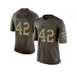 Men's Nike New Orleans Saints #42 Marcus Williams Limited Green Salute to Service NFL Jersey