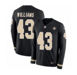 Men's Nike New Orleans Saints #43 Marcus Williams Limited Black Therma Long Sleeve NFL Jersey