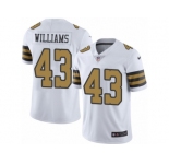 Men's Nike New Orleans Saints #43 Marcus Williams Limited White Rush NFL Jersey