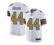 Men's Nike New Orleans Saints #44 Hau'oli Kikaha Limited White Rush NFL Jersey
