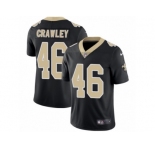 Men's Nike New Orleans Saints #46 Ken Crawley Vapor Untouchable Limited Black Team Color NFL Jersey