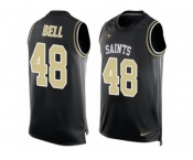 Men's Nike New Orleans Saints #48 Vonn Bell Limited Black Player Name & Number Tank Top NFL Jersey