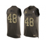 Men's Nike New Orleans Saints #48 Vonn Bell Limited Green Salute to Service Tank Top NFL Jersey