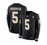 Men's Nike New Orleans Saints #5 Teddy Bridgewater Limited Black Therma Long Sleeve NFL Jersey