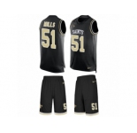 Men's Nike New Orleans Saints #51 Sam Mills Limited Black Tank Top Suit NFL Jersey
