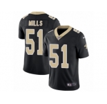 Men's Nike New Orleans Saints #51 Sam Mills Vapor Untouchable Limited Black Team Color NFL Jersey