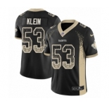 Men's Nike New Orleans Saints #53 A.J. Klein Limited Black Rush Drift Fashion NFL Jersey