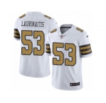 Men's Nike New Orleans Saints #53 James Laurinaitis Limited White Rush NFL Jersey