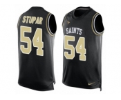 Men's Nike New Orleans Saints #54 Nate Stupar Limited Black Player Name & Number Tank Top NFL Jersey
