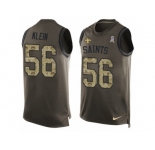 Men's Nike New Orleans Saints #56 A.J. Klein Limited Green Salute to Service Tank Top NFL Jersey