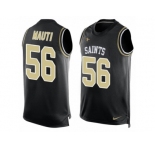 Men's Nike New Orleans Saints #56 Michael Mauti Limited Black Player Name & Number Tank Top NFL Jersey