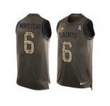 Men's Nike New Orleans Saints #6 Thomas Morstead Limited Green Salute to Service Tank Top NFL Jersey