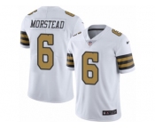 Men's Nike New Orleans Saints #6 Thomas Morstead Limited White Rush NFL Jersey