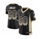 Men's Nike New Orleans Saints #60 Max Unger Limited Black Rush Drift Fashion NFL Jersey