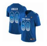 Men's Nike New Orleans Saints #60 Max Unger Limited Royal Blue NFC 2019 Pro Bowl NFL Jersey