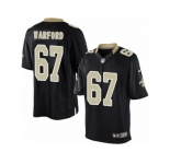 Men's Nike New Orleans Saints #67 Larry Warford Limited Black Team Color NFL Jersey