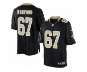 Men's Nike New Orleans Saints #67 Larry Warford Limited Black Team Color NFL Jersey