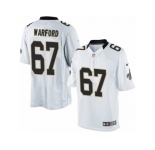 Men's Nike New Orleans Saints #67 Larry Warford Limited White NFL Jersey