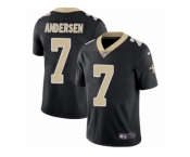 Men's Nike New Orleans Saints #7 Morten Andersen Vapor Untouchable Limited Black Team Color NFL Jersey