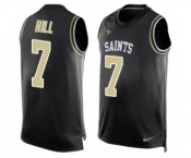 Men's Nike New Orleans Saints #7 Taysom Hill Limited Black Player Name & Number Tank Top NFL Jersey