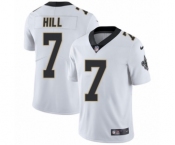 Men's Nike New Orleans Saints #7 Taysom Hill White Vapor Untouchable Limited Player NFL Jersey
