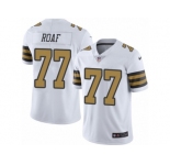 Men's Nike New Orleans Saints #77 Willie Roaf Limited White Rush NFL Jersey