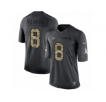 Men's Nike New Orleans Saints #8 Archie Manning Limited Black 2016 Salute to Service NFL Jersey