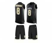 Men's Nike New Orleans Saints #8 Archie Manning Limited Black Tank Top Suit NFL Jersey