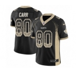 Men's Nike New Orleans Saints #80 Austin Carr Limited Black Rush Drift Fashion NFL Jersey
