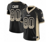 Men's Nike New Orleans Saints #80 Austin Carr Limited Black Rush Drift Fashion NFL Jersey