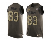 Men's Nike New Orleans Saints #83 Willie Snead Limited Green Salute to Service Tank Top NFL Jersey