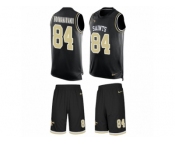 Men's Nike New Orleans Saints #84 Michael Hoomanawanui Limited Black Tank Top Suit NFL Jersey