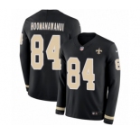 Men's Nike New Orleans Saints #84 Michael Hoomanawanui Limited Black Therma Long Sleeve NFL Jersey