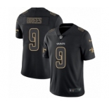 Men's Nike New Orleans Saints #9 Drew Brees Limited Black Rush Impact NFL Jersey