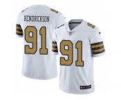 Men's Nike New Orleans Saints #91 Trey Hendrickson Limited White Rush NFL Jersey