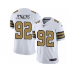 Men's Nike New Orleans Saints #92 John Jenkins Limited White Rush NFL Jersey