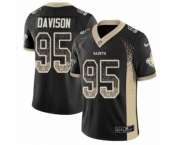 Men's Nike New Orleans Saints #95 Tyeler Davison Limited Black Rush Drift Fashion NFL Jersey