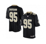Men's Nike New Orleans Saints #95 Tyeler Davison Limited Black Team Color NFL Jersey
