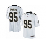 Men's Nike New Orleans Saints #95 Tyeler Davison Limited White NFL Jersey