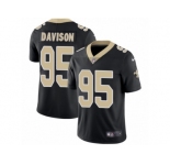 Men's Nike New Orleans Saints #95 Tyeler Davison Vapor Untouchable Limited Black Team Color NFL Jersey