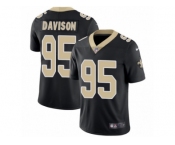 Men's Nike New Orleans Saints #95 Tyeler Davison Vapor Untouchable Limited Black Team Color NFL Jersey